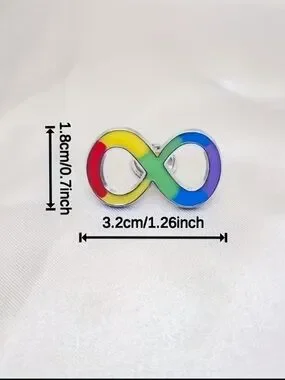 Accessories | Rainbow Infinity Enamel Pin With Positive Affirmation ...
